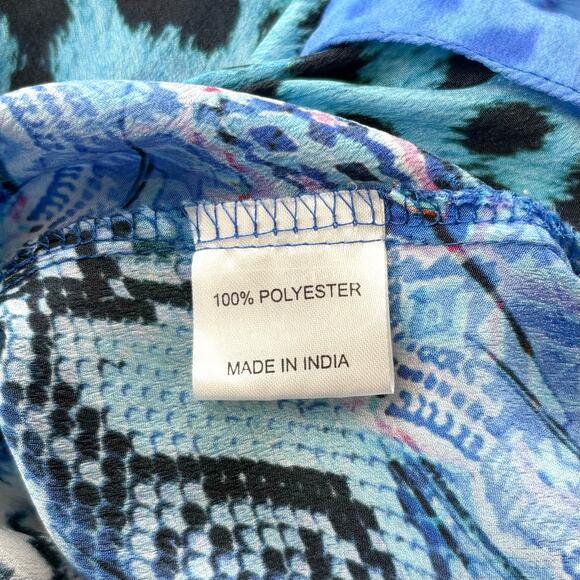 True Colors by La Moda Hi Low Frill Maxi Dress Size Small Medium Resort Flowy - Picture 12 of 16